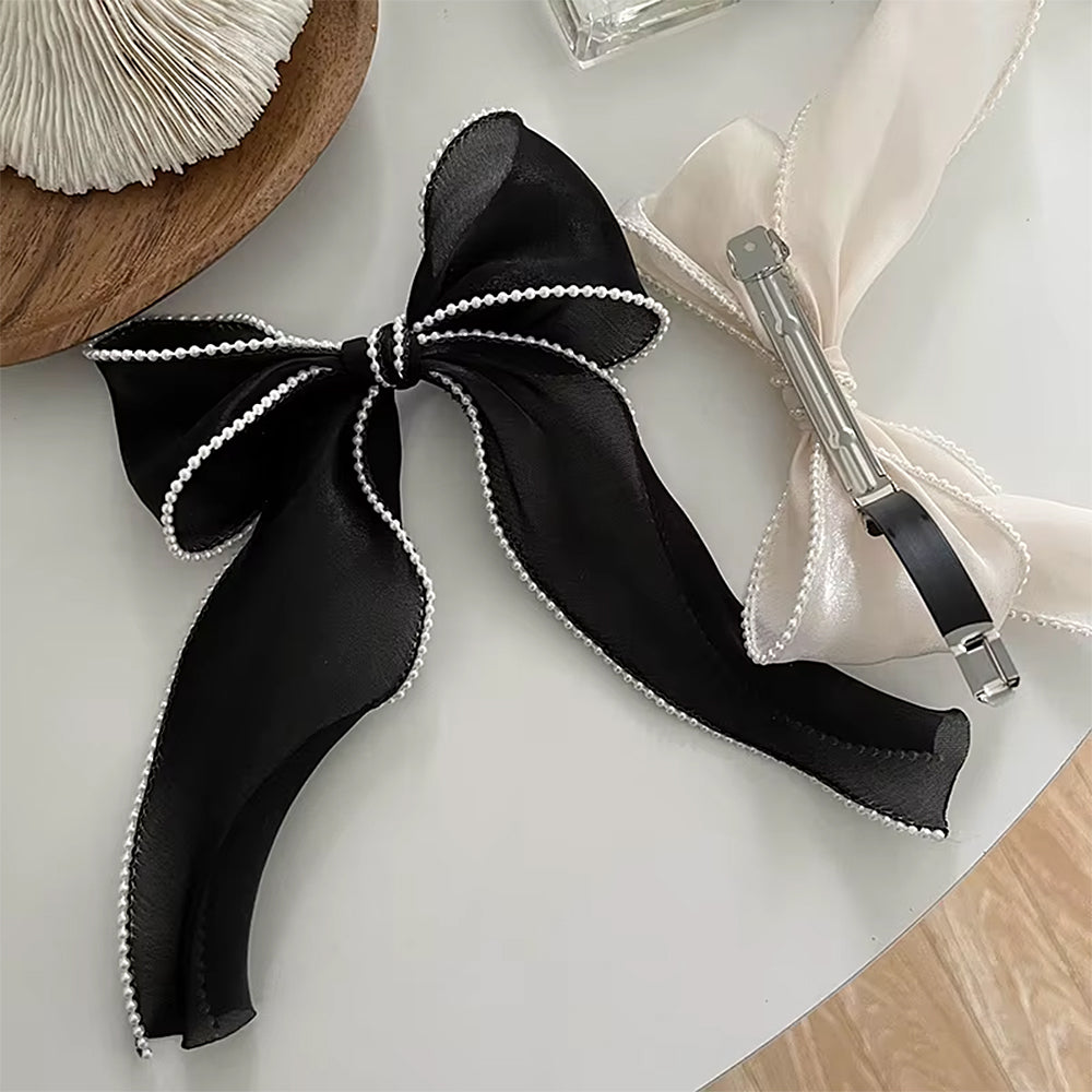 Old Money Pearl Hair Bow