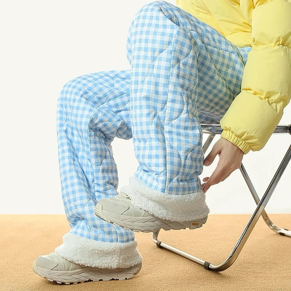 Pastel Checkered Puffer Pants