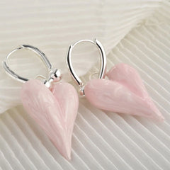 Pastel Heart Pendant Earrings