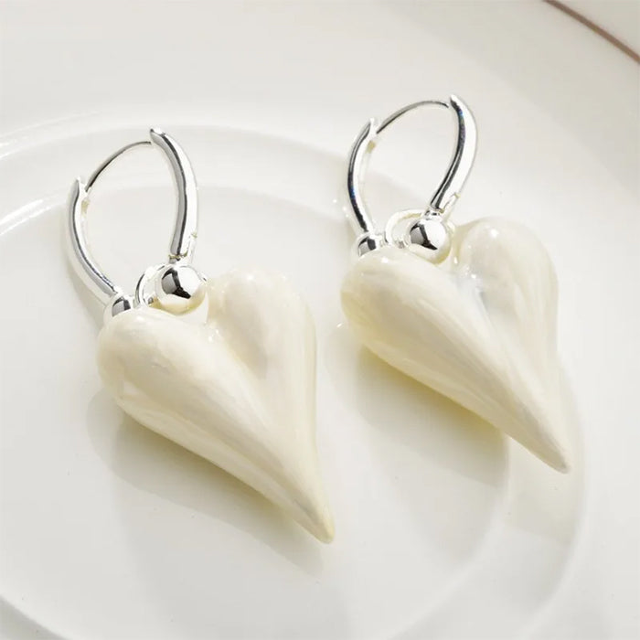 Pastel Heart Pendant Earrings