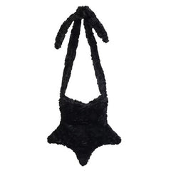 Pastel Star-Shaped Fuzzy Bag