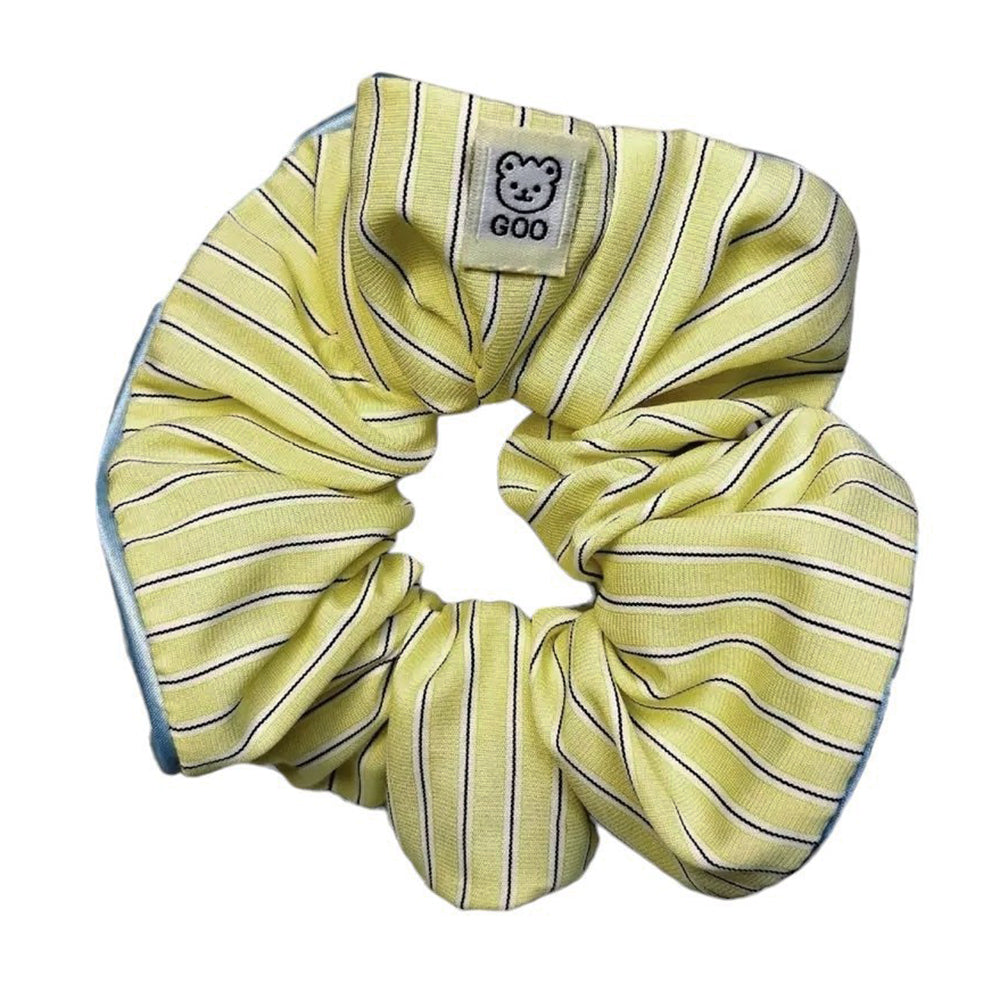 Pastel Stripe Pajama Style Scrunchies