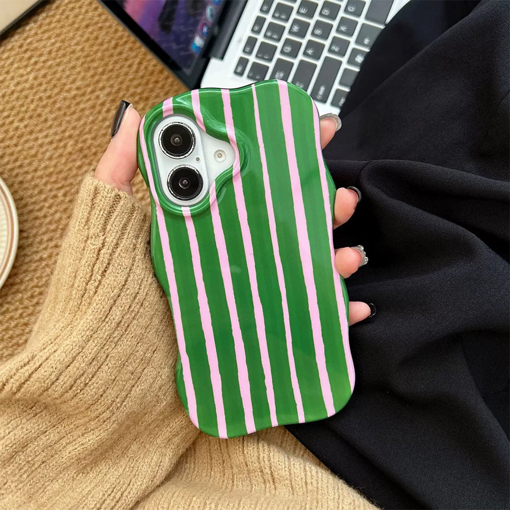 Pastel Wavy Striped iPhone Case