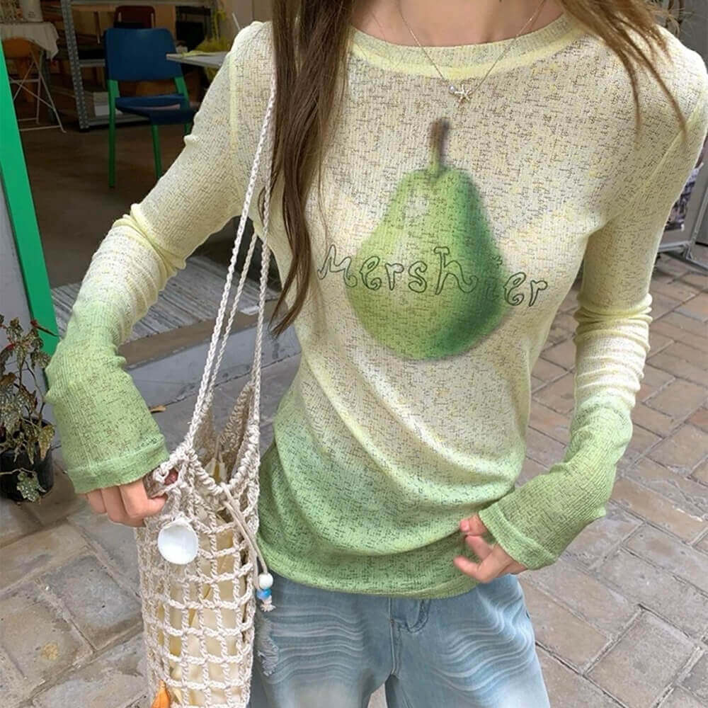 Pear Gradient Knit Top