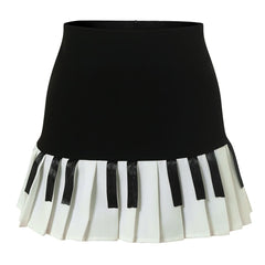 Piano Key Pleated Skirt