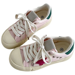Pink & Red Star Sneakers