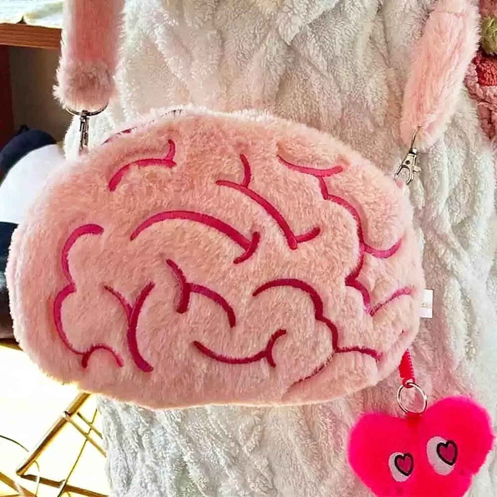 Pink Brain Shoulder Bag