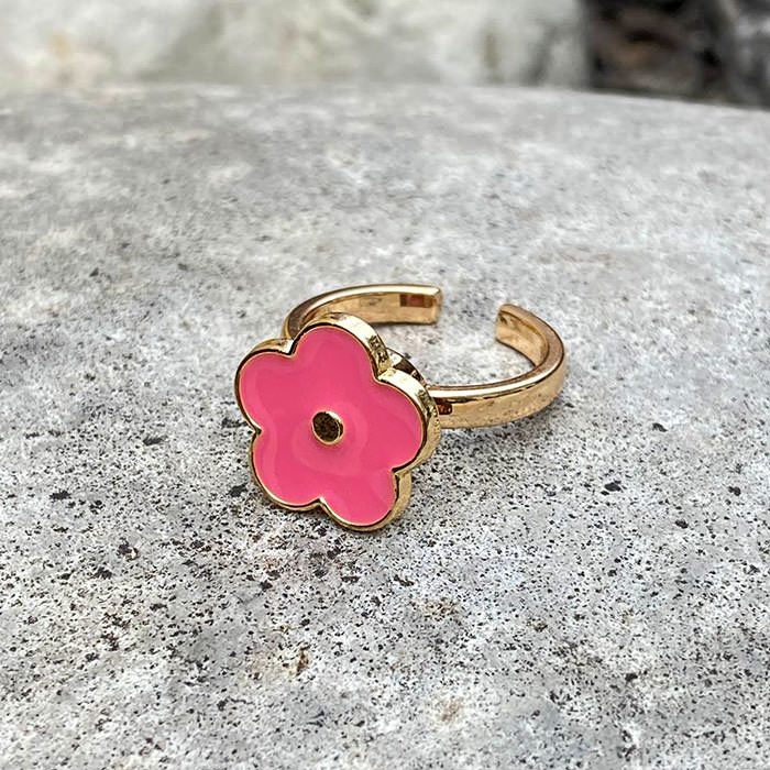 Pink Flower Anxiety Ring 🌸