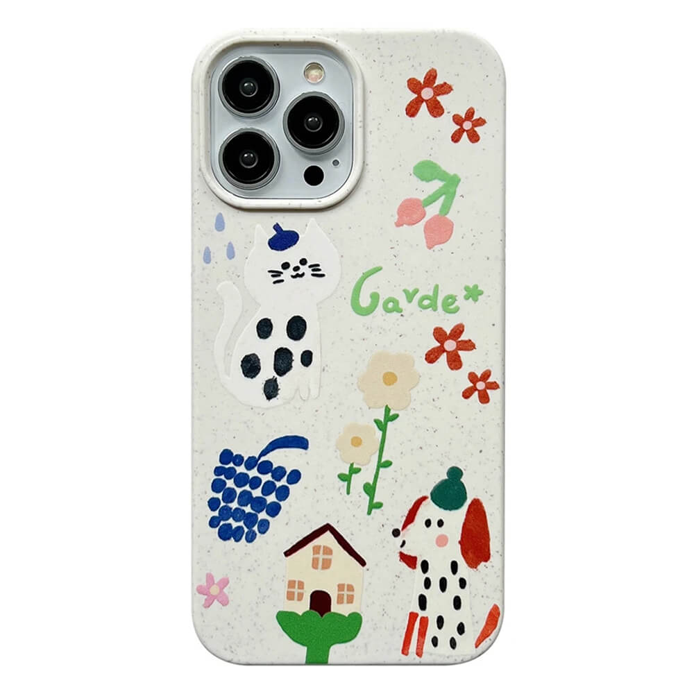 Playful Paws & Petals iPhone Case