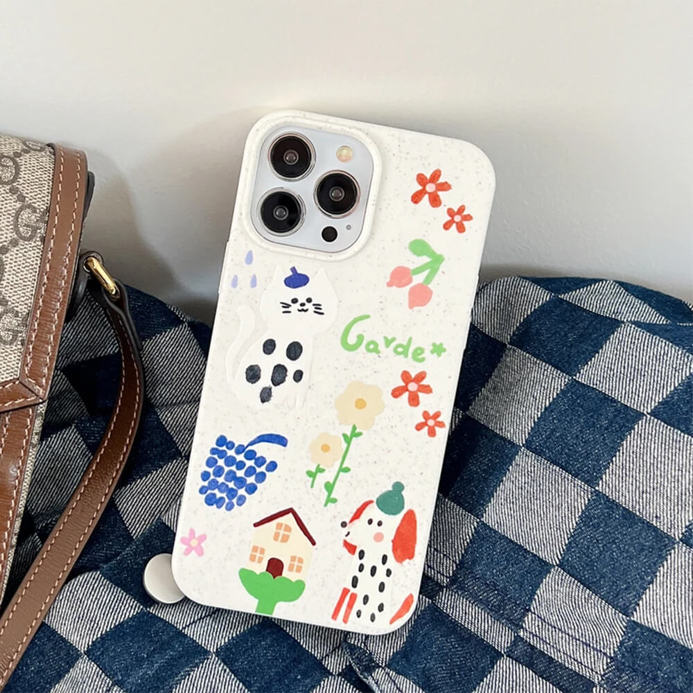 Playful Paws & Petals iPhone Case
