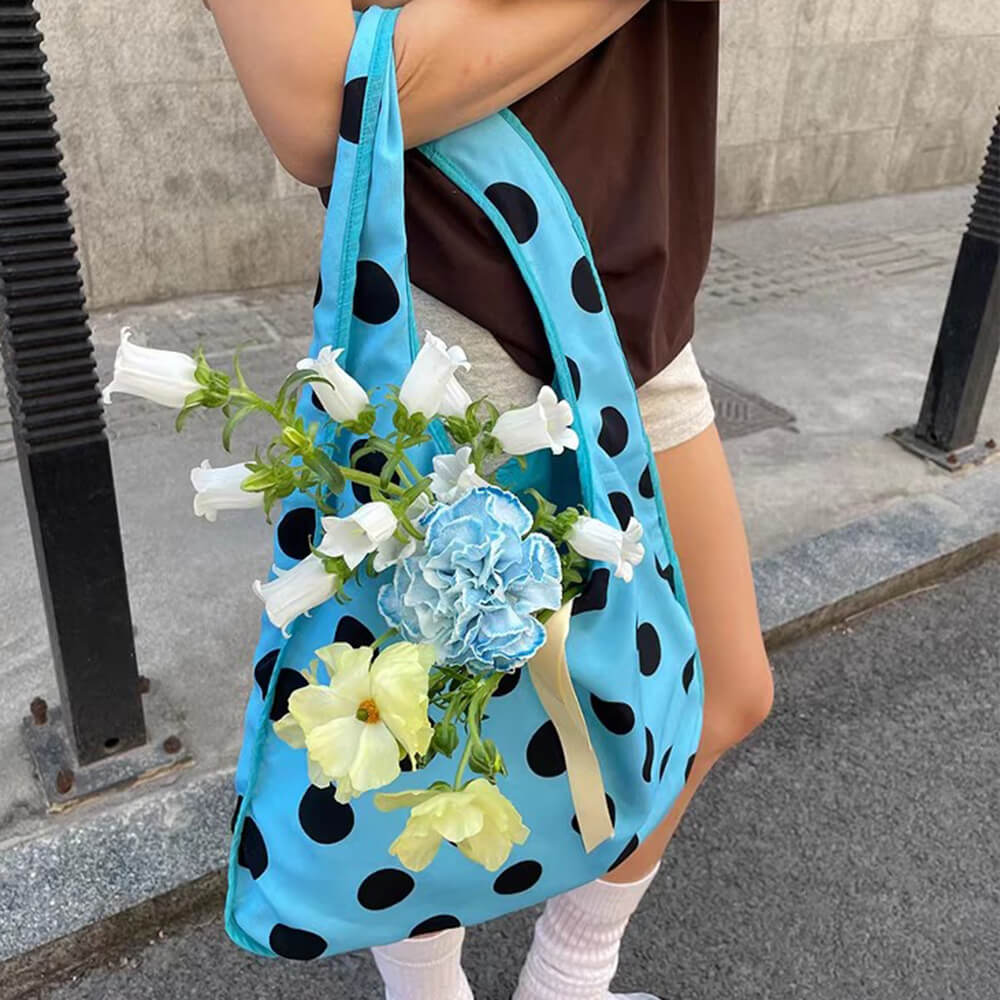 Polka Dot Reversible Tote Bag