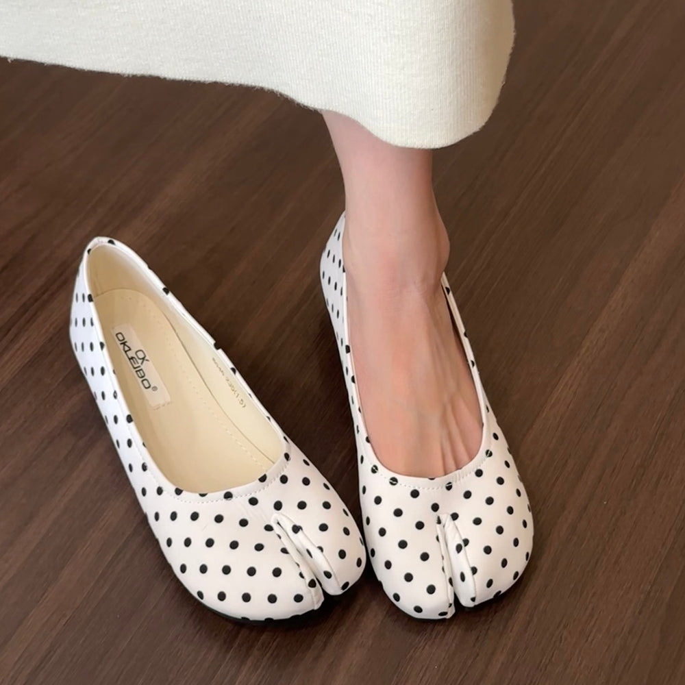 Polka Dot Tabi Ballet Flats