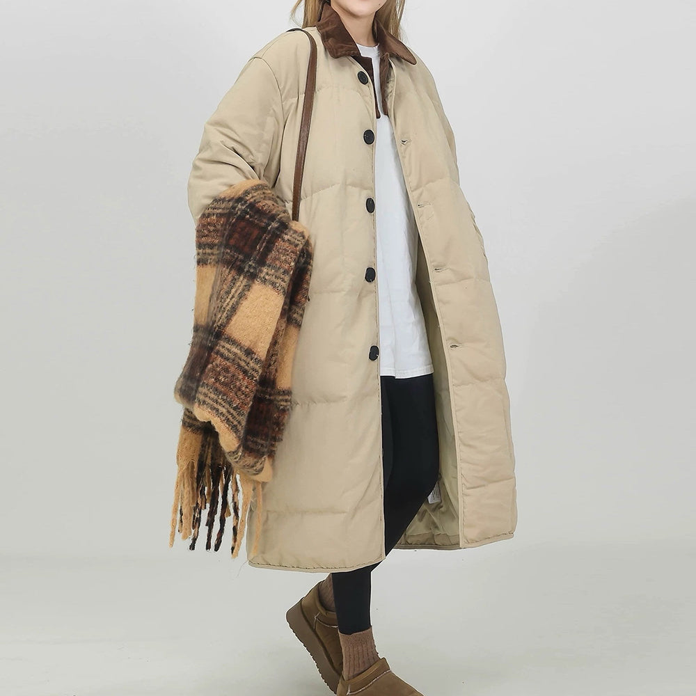 Preppy Style Quilted Coat