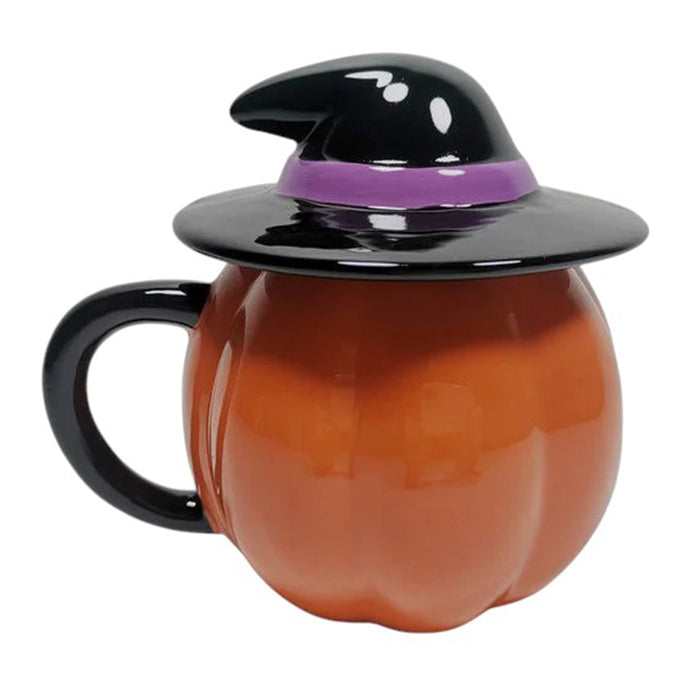 Pumpkin in Witch Hat Ceramic Mug