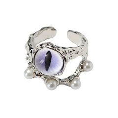 Purple Cat Eye Ring