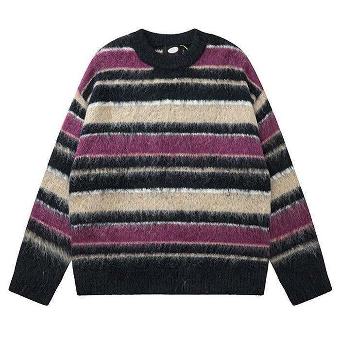 Blueberry & Cream Striped Sweater
