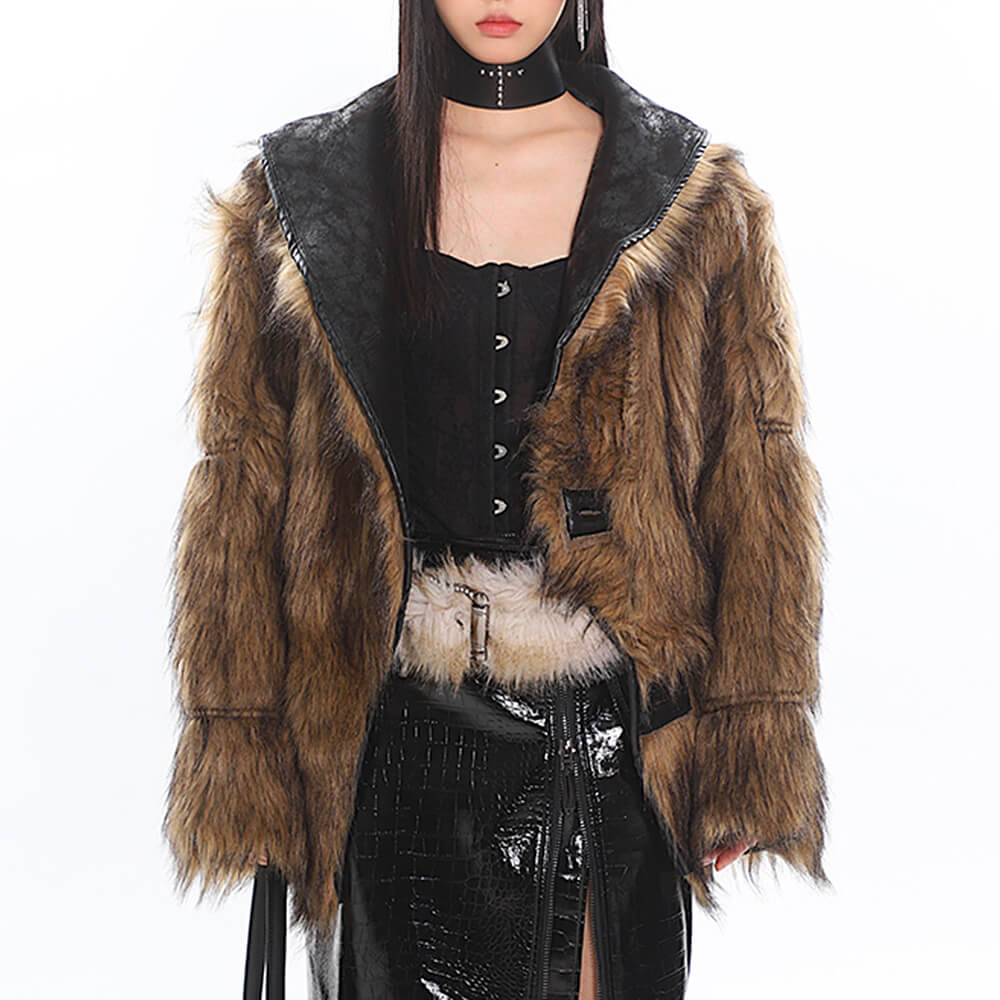 Crime Time Reversible Fur Jacket