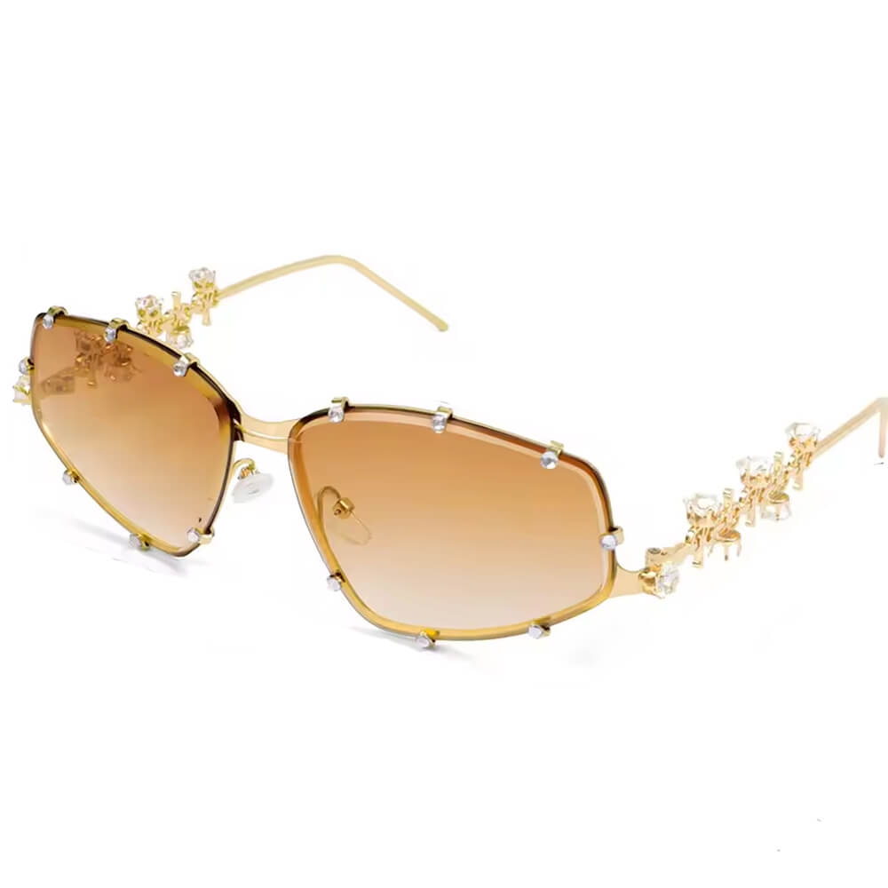 Y2K Rhinestone Rimless Sunglasses