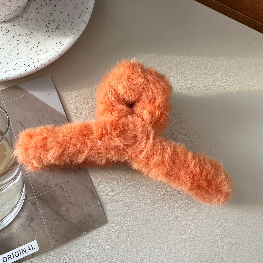 Soft Girl Plush Hair Claw