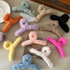 Soft Girl Plush Hair Claw