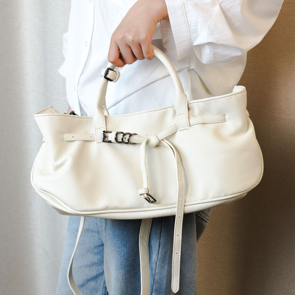 Avenue Montaigne Structured Belted Tote Bag
