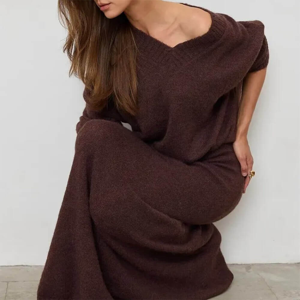 Mocha Sweater & Skirt Co-Ord