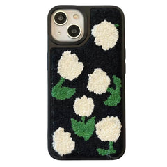 Tulip Embroidery iPhone Case