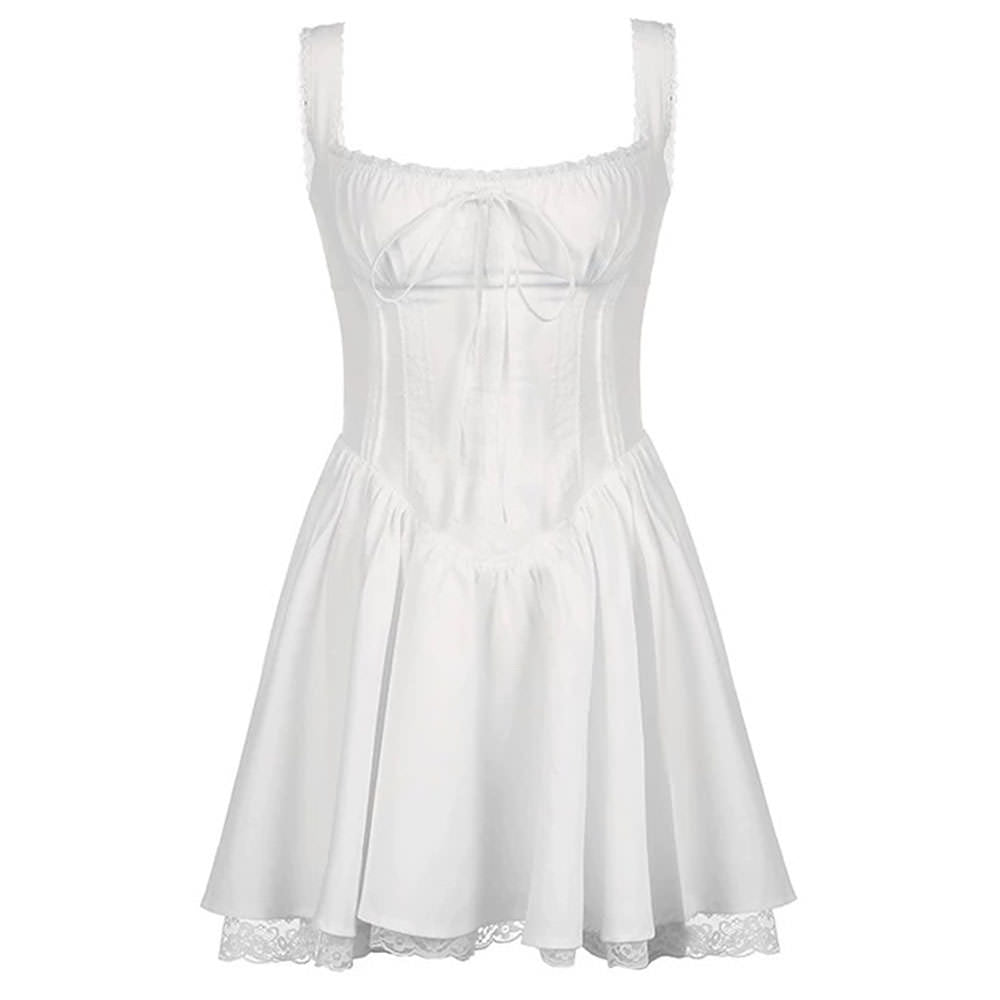 Bonjour Baby Corset Lace Trim Dress