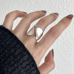 Wide Wavy Band Ring