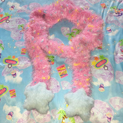 Y2K Star Fairy Fuzzy Scarf