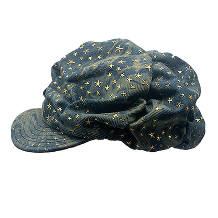 Y2K Stars Denim Baker Boy Cap