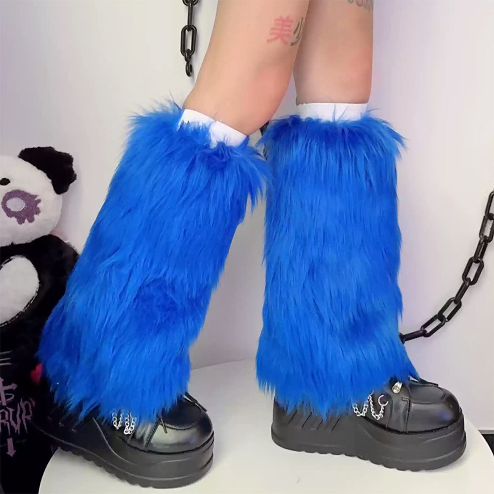 Y2K Fuzzy Leg Warmers