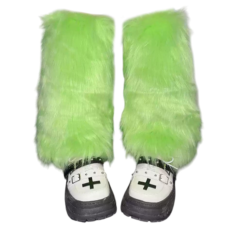 Y2K Fuzzy Leg Warmers