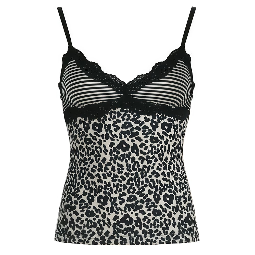 Y2K Leopard Print Tank Top