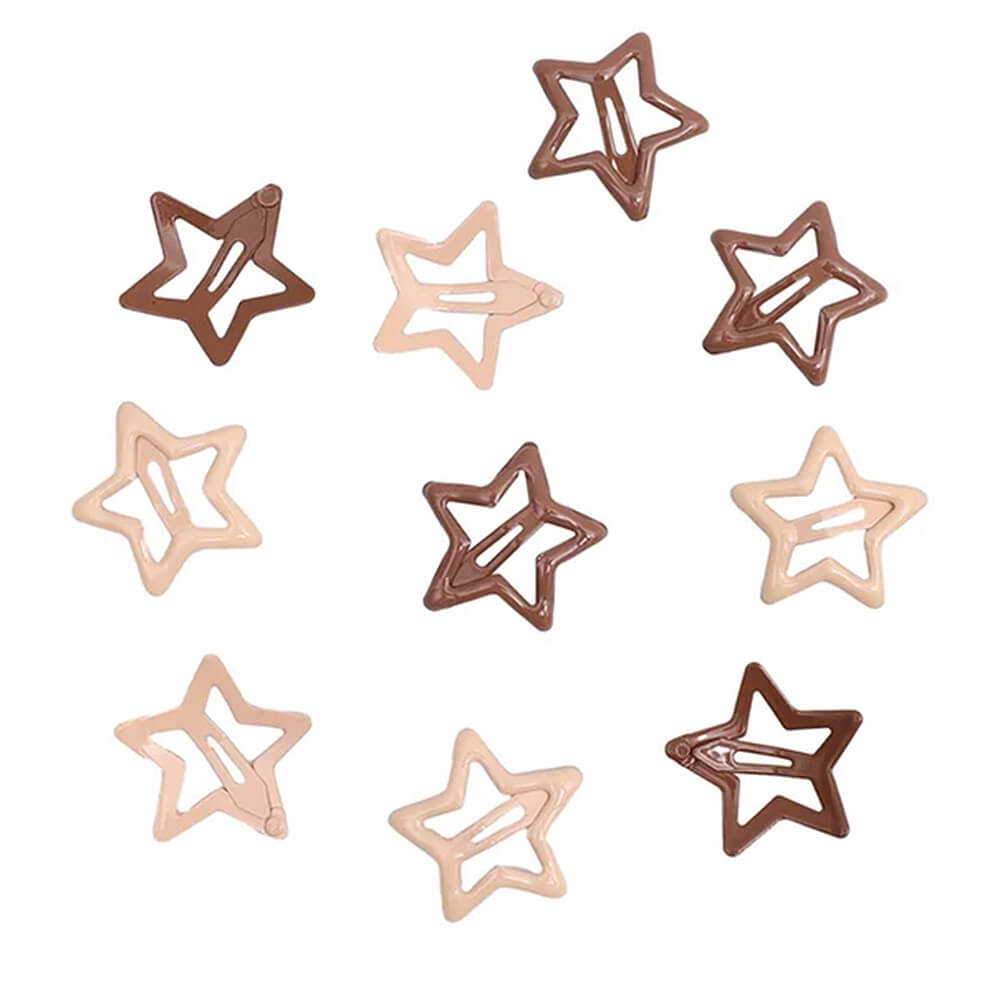 Y2K Pastel Star Hair Clips Set