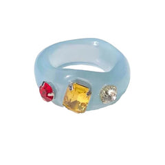Y2K Rhinestone Acrylic Ring