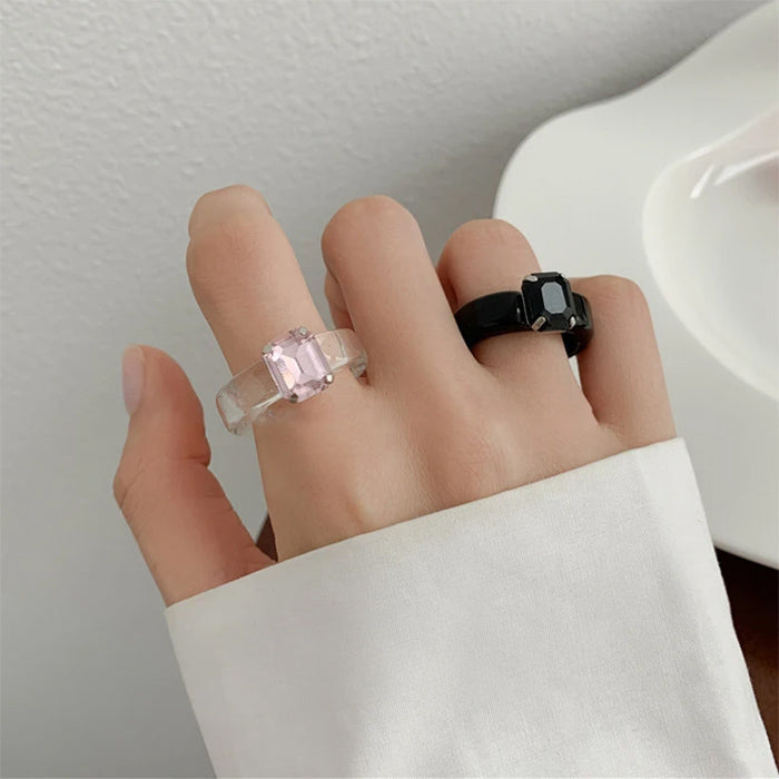 Y2K Rhinestone Chunky Ring