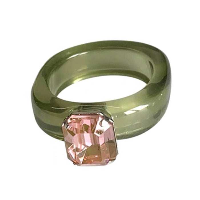 Y2K Rhinestone Chunky Ring