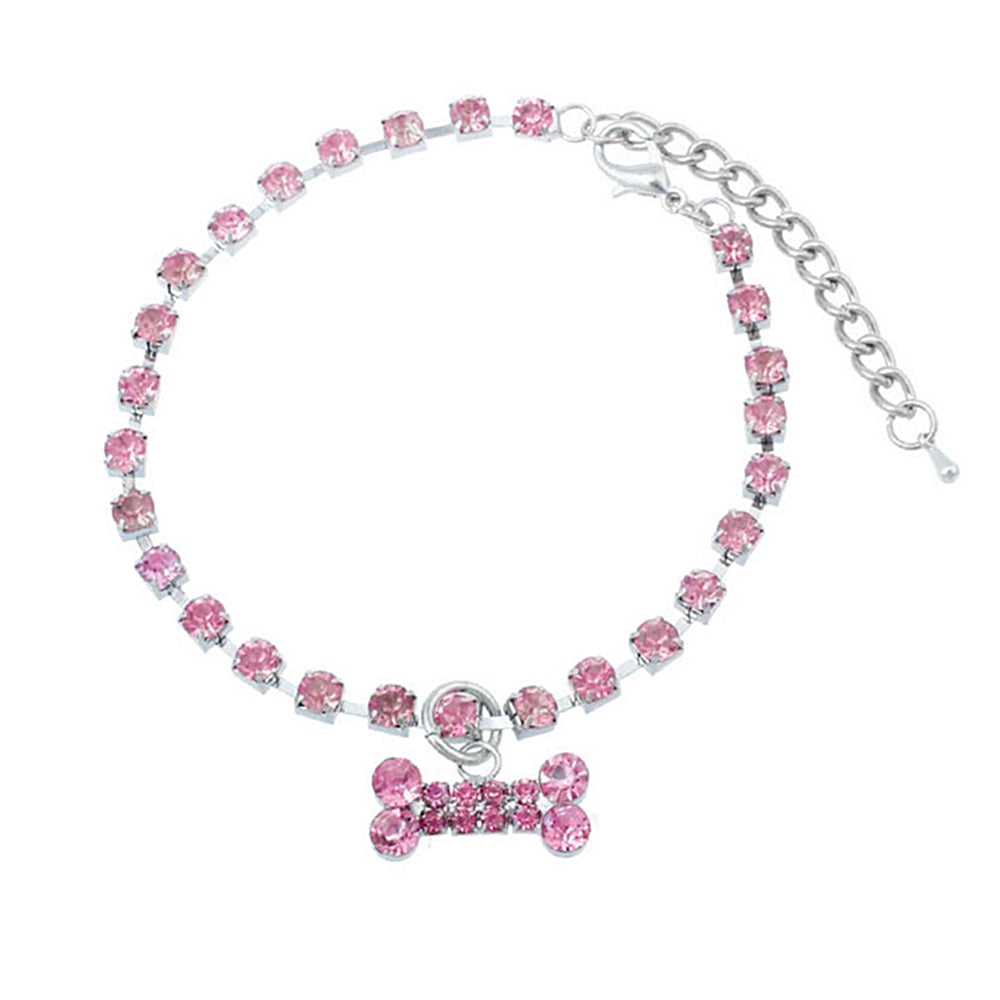 Y2K Rhinestone Dog Bone Bracelet