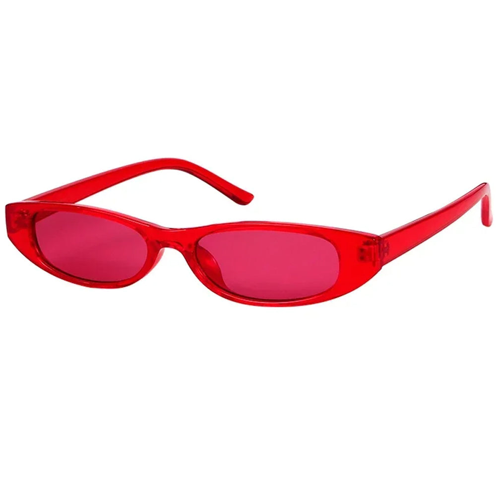Y2K Skinny Oval Sunglasses