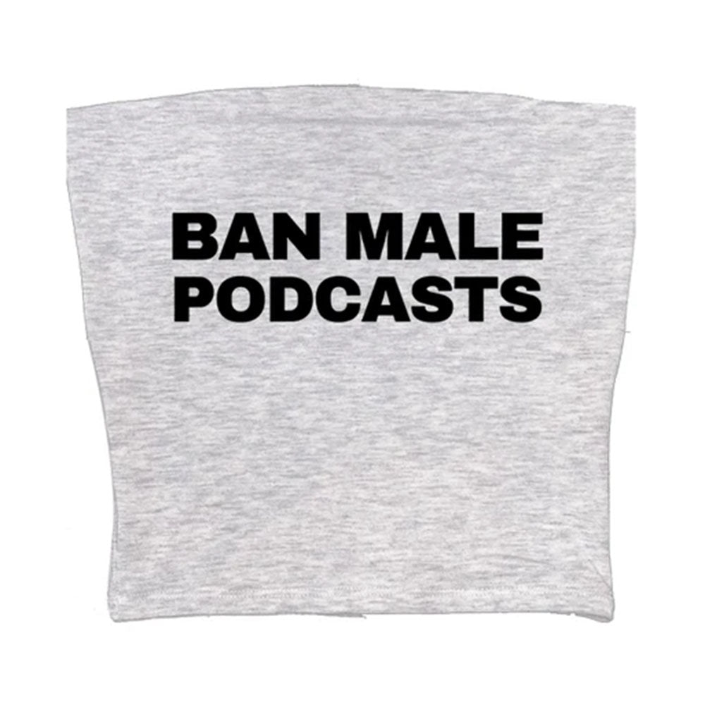 Y2K Style Podcasts Aesthetic Tube Top