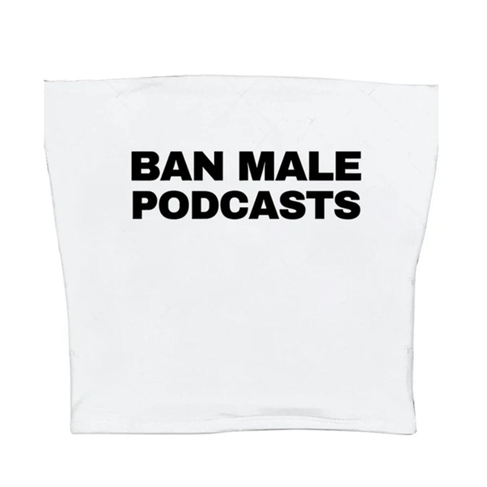 Y2K Style Podcasts Aesthetic Tube Top
