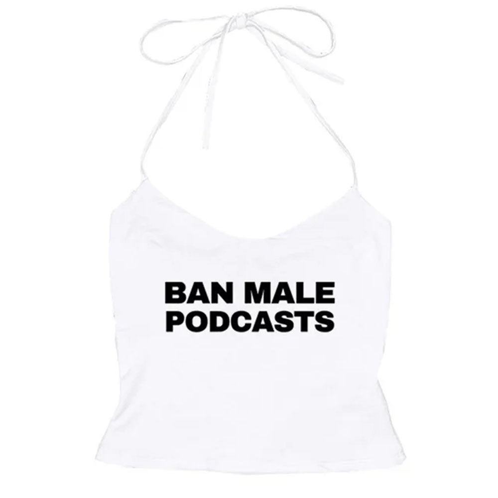 Y2K Style Podcasts Halter Top