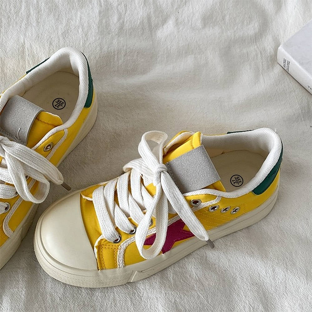 Yellow & Red Star Sneakers