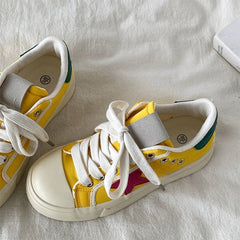 Yellow & Red Star Sneakers