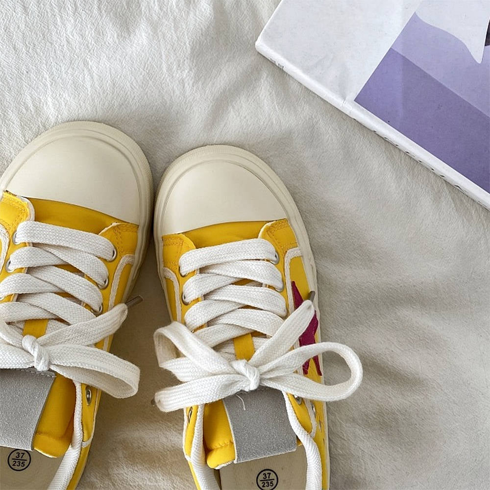 Yellow & Red Star Sneakers
